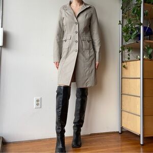 Jacob cream cotton Y2K fitted trench coat